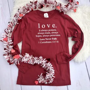 1 Corinthians 13 Love Crew Longsleeve