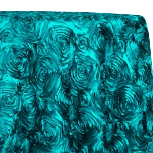 1pc - Rose Satin (3D) Table Linen 120" Round - Jade