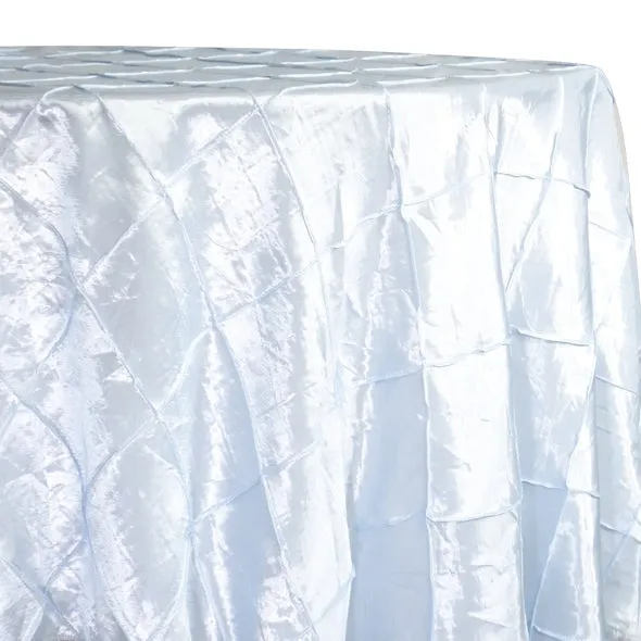 2pcs - 4" Pintuck Taffeta Table Linen 90"x156" Banquet - White