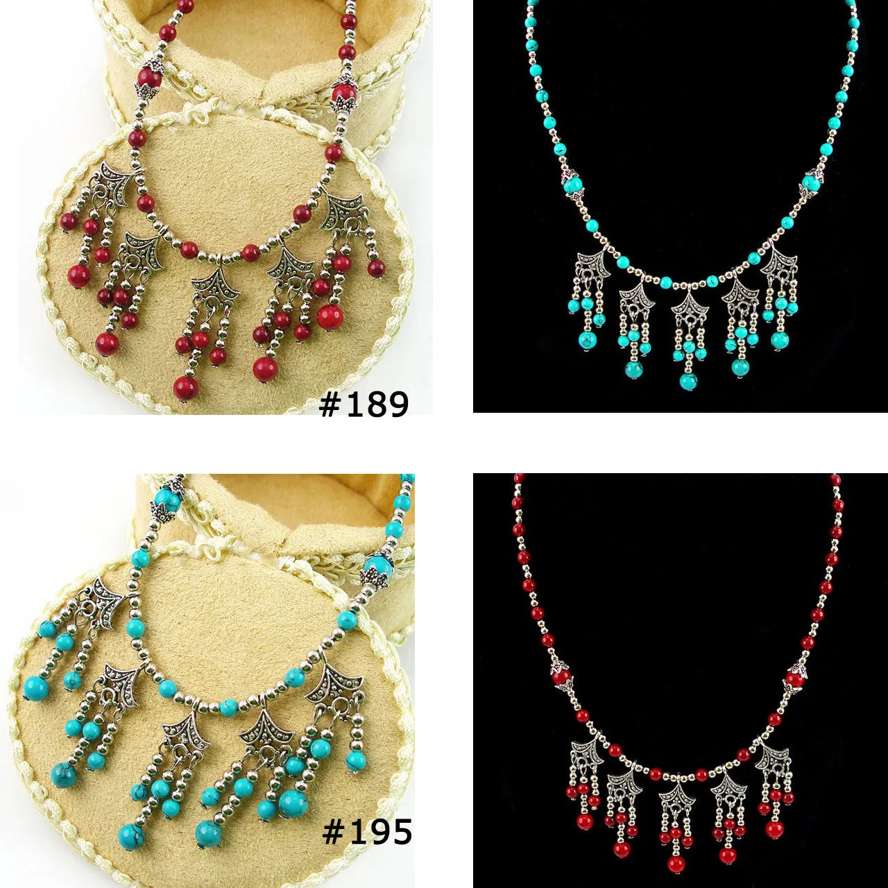 LOT OF 10  Necklaces Tribal Ethnic Tibetan Behemian Shell Stone & More