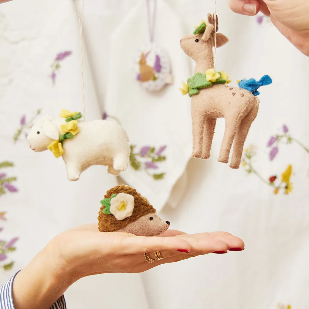 Spring Blossom Hedgehog Ornament